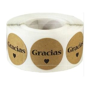 500 1" Gracious Thank you Stickers NEW